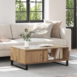 vidaXL Masă de cafea stejar artizanal 90 x 60 x 35 cm Lemn compozit 882590