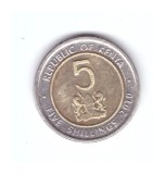 Moneda Kenya 5 shillings 2010, stare buna, curata