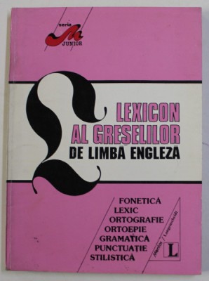 LEXICON AL GRESELILOR DE LIMBA ENGLEZA , 1995 foto