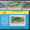 INDONEZIA 1979-FAUNA marina PESTI-Serie completa de 3 timbre si colita