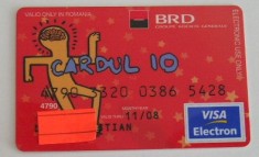 B12 2 - Card bancar foarte vechi - piesa de colectie