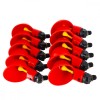 Set 10 Adapatoare Pasari Mica, Rotunda, Plastic, 15cm x 11.5cm, Rosu - Pentru Rozatoare si Pasari
