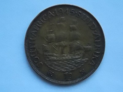 1 PENNY 1945 AFRICA DE SUD foto