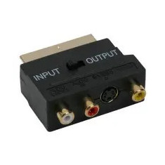 Adaptoare Euro / Rca Soclu 3 Rca Si S-vhs-fisa Euro-scart Placat Cu Aur Carguard