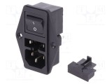 Conector alimentare AC SCHURTER soclu tată 10A 250VAC IEC 60320 6765