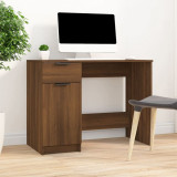VidaXL Birou, stejar maro, 100x50x75 cm, lemn compozit