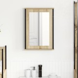 VidaXL Dulap cu oglindă pentru baie Maro 42 x 12 x 60 cm Lemn compozit
