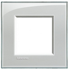 PLACA ORNAMENT, 2 MODULE, GRI GHEATA, LIVING LIGHT, BTICINO