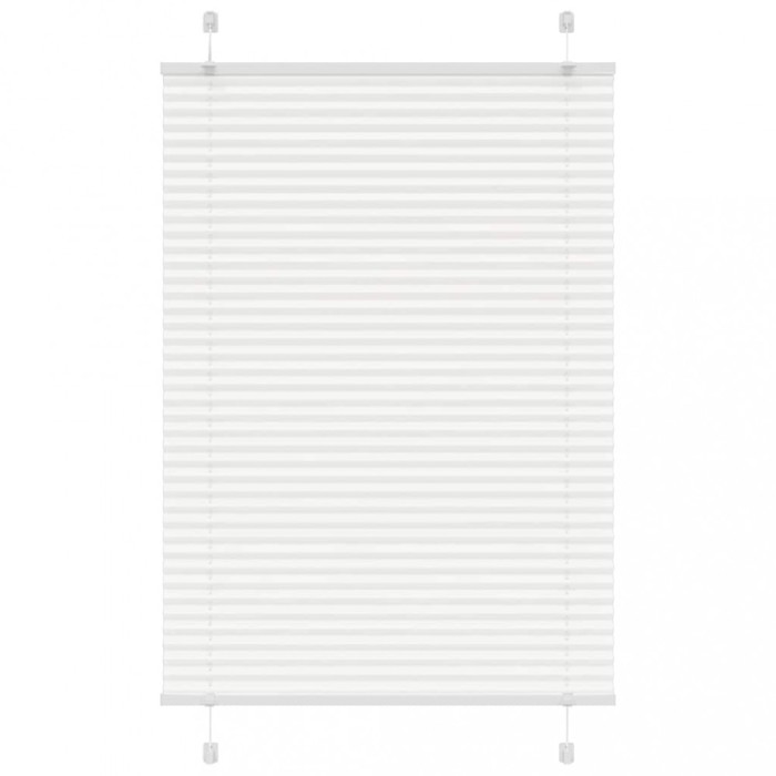 Jaluzea plisată alb 85x100cm Lățime țesătură 84,4 cm poliester