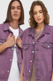 Levi&#039;s vesta de blugi barbati, culoarea violet, de tranzitie