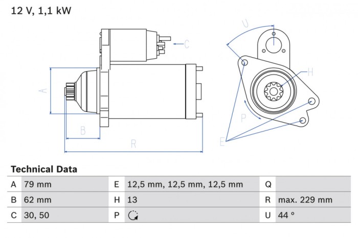 BOSCH 0 986 029 110 starter