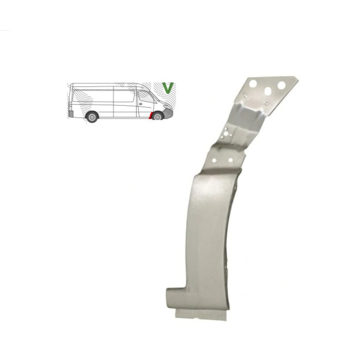 Segment reparatie aripa fata Mercedes Sprinter, 02.2018-, montare fata, dreapta, spate; galvanizat; inferior, RapidAuto