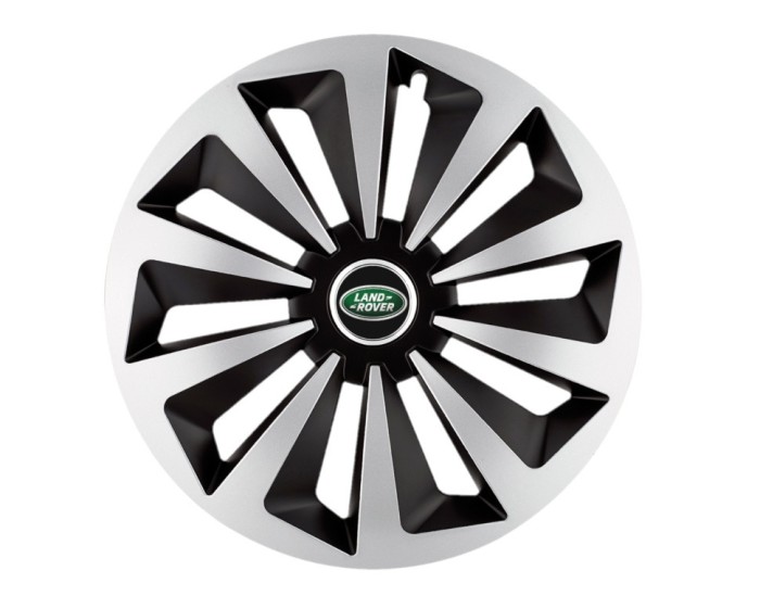 Set 4 capace roti Fox Gri-Negru R15 pentru gama auto Land Rover