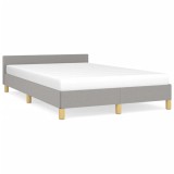 Cadru Pat Gossi Gri Deschis 120x190 cm Textil Tablie Inclusa