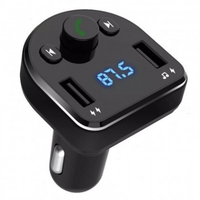 Emitator FM Bluetooth si MP3 Player AUTO cu buton Apel XO-BCC01, Negru, Blister foto