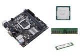 Kit Placa de Baza Second Hand Asus PRIME H310I-PLUS R2.0 + Procesor Intel Core i3-8100 3.60GHz, 8GB DDR4, SSD 256GB NVME, Shield, Cooler NewTechnology