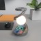 Lampa inteligenta rotativa ZYTEQ&reg;️ birou/noptiera, control multiplu, senzor miscare, RGB, lumina de noapte, wireless charger, baterie, gri