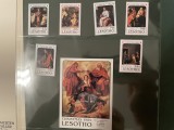 Leshotho - serie timbre pictura religie craciun nestampilata MNH, Nestampilat