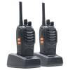 Set 2 bucati statie radio, programabila, cu acumulatori, incarcatoare si casti incluse, 0.5W, ASQ, TOT, VOX, portabile, negru