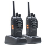 Set 2 bucati statie radio, programabila, cu acumulatori, incarcatoare si casti incluse, 0.5W, ASQ, TOT, VOX, portabile, negru