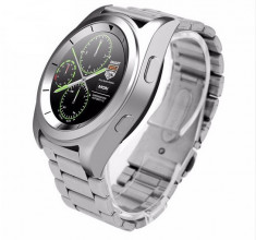 Smartwatch Business Class G6 Argintiu Bluetooth 4.0 Pedometru, Consum Calorii, Pasi, Monitorizare Somn Compatibil IOS si ANDROID foto