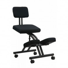 Scaun ergonomic kneeling chair, suporta maxim 100 kg, negru foto