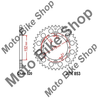 MBS Pinion spate 520 Z42, Cod Produs: JTR85342 foto