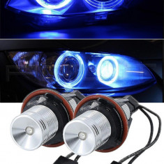 Set 2 Becuri Led Marker Angel Eyes Bmw E39 E60 E61 E39 E63 E64 E65 E66 E83 X5, Albastru KRU165