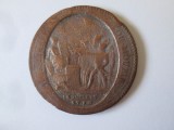 Rara! Franta 5 Sols 1792 banca Monneron,aniversarea a 4 ani de libertate