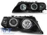 Set de faruri de tuning cu ochi de &icirc;nger halogen potrivit pentru BMW 3 E46 09.2001-03.2005 sedan/combina, stanga si dreapta Performance AutoTuning