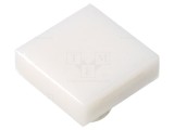 Lentilă pentru buton 22mm albă 18x18mm
