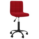 vidaXL Scaun de bucătărie pivotant, roșu vin, catifea