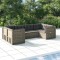 vidaXL Set mobilier de gradina cu perne, 6 piese, gri, poliratan