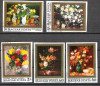 Hungary 1977 Flowers, paintings, IMPERFORATE, used U.019, Stampilat
