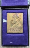 Placheta bronz centenar Tristan Tzara 1996, medalist Teodor Zamfirescu