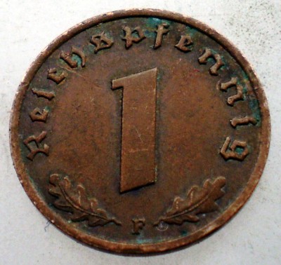 2.411 GERMANIA 1 REICHSPFENNIG 1937 F foto