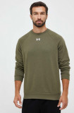 Under Armour bluza barbati, culoarea verde, neted