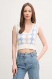 United Colors of Benetton vesta femei, culoarea bej, light, 124ME10DI