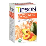 Ceai Eco avocado, piersica &amp; ghimbir, 25 plicuri, Tipson