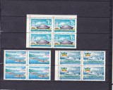 ROMANIA 1970 LP 735 LP 736 LP 737 BLOCURI DE 4 TIMBRE MNH
