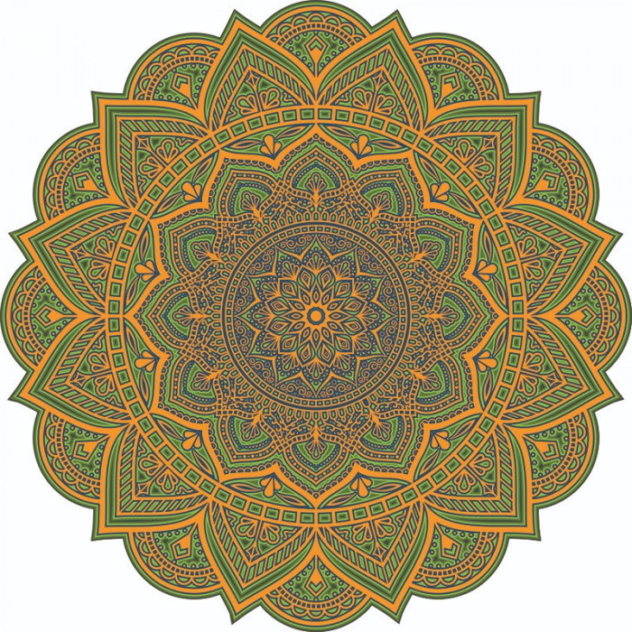 Sticker decorativ, Mandala , Verde, 60 cm, 4867ST