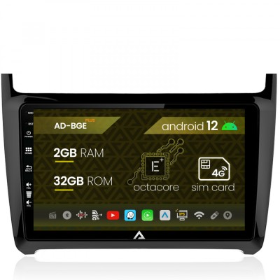 Navigatie Volkswagen Polo (2009+), Android 12, E-Octacore 2GB RAM + 32GB ROM, 9 Inch - AD-BGE9002+AD-BGRKIT033 foto