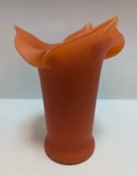 Vaza handmade din sticla oranj