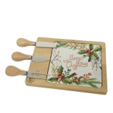 Cumpara ieftin Platou branzeturi - Bamboo Cheese Plate Merry Christmas | Kaemingk