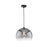 Lustra tip pendul Berenson, metal/sticla, negru, 20 x 150 cm