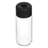 Recipient Condimente Sticlă, Capac Negru, Capacitate 245ml, Diametru 5.5cm, &Icirc;nălțime 15cm, Oem