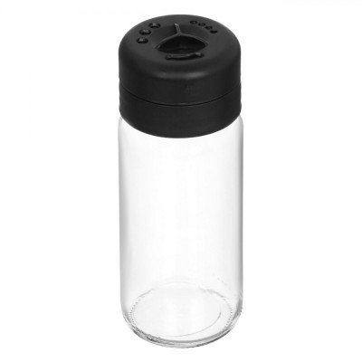 Recipient Condimente Sticlă, Capac Negru, Capacitate 245ml, Diametru 5.5cm, &amp;Icirc;nălțime 15cm foto