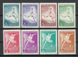 Paraguay 1962 Mi 1001/08 MNH - Al 28-lea campionat sud-american de tenis, Nestampilat