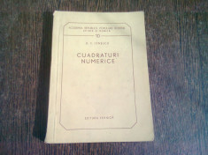 CUADRATURI NUMERICE - D.V. IONESCU foto