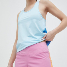Roxy pantaloni scurți de alergare Bold Moves femei, culoarea roz, cu imprimeu, medium waist
